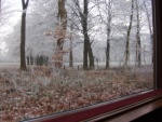 Winters uitzicht vanuit controlekamer